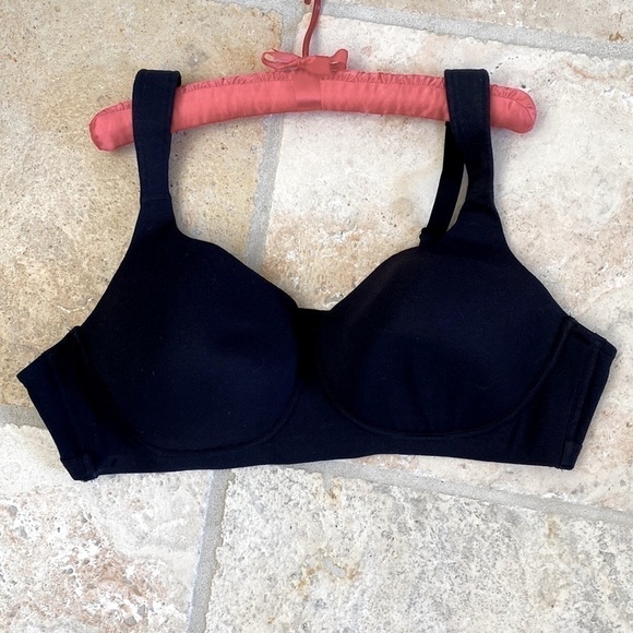 Serenada Full Coverage Wireless T shirt bra- Womens black Size 46C- plus size - Picture 2 of 7